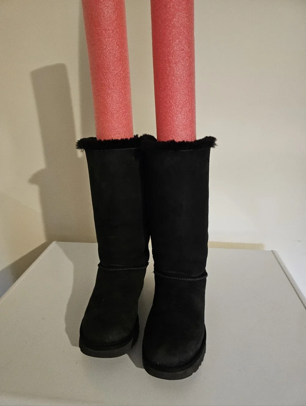 Ugg Black Tall Bailey Bows Boots - Women